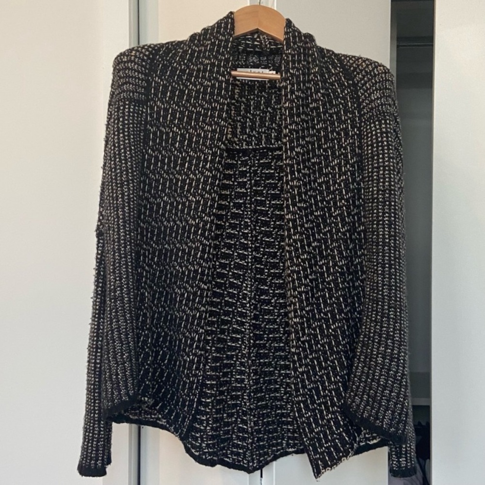 Velvet by Graham & Spencer Kiana Sweater - Open style - Size S Black Very Good - Picture 5 of 16